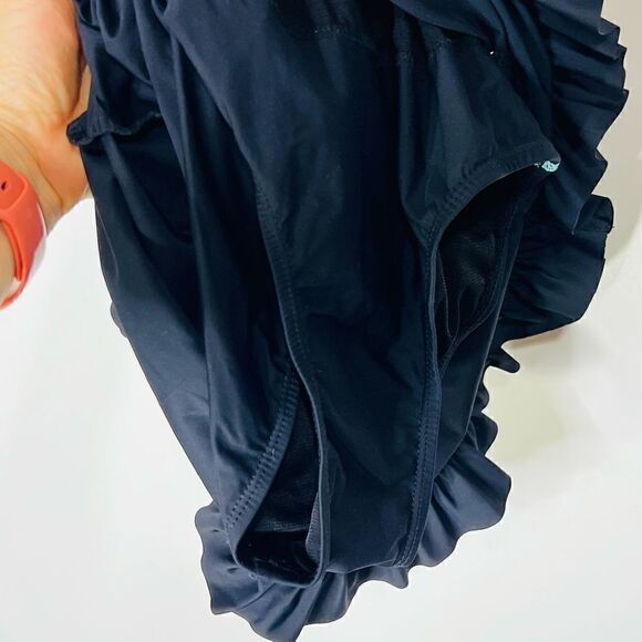 Sara Blakely Spanx Assets Black Halter One-Piece Swimsuit Dress - Picture 6 of 13